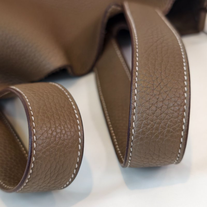 爱马仕/Hermes 菜篮子22 18大象灰togo皮银扣 Y刻 22*22*17cm 97新-11