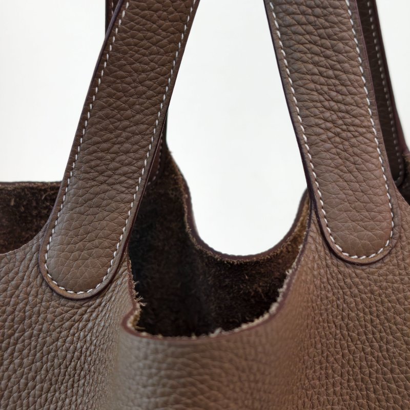 爱马仕/Hermes 菜篮子22 18大象灰togo皮银扣 Y刻 22*22*17cm 97新-14