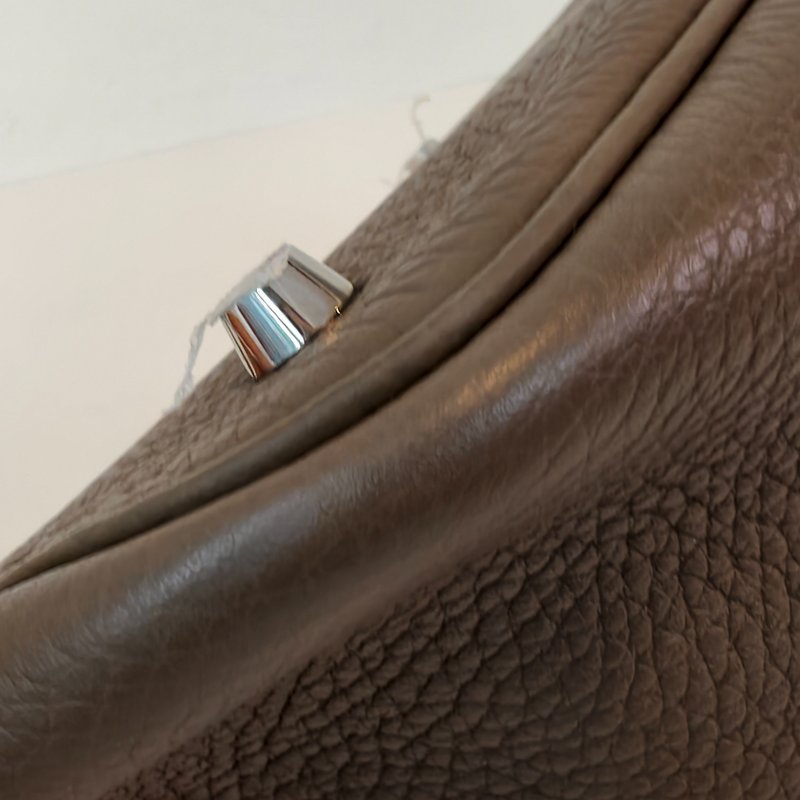 爱马仕/Hermes 菜篮子22 18大象灰togo皮银扣 Y刻 22*22*17cm 97新-17