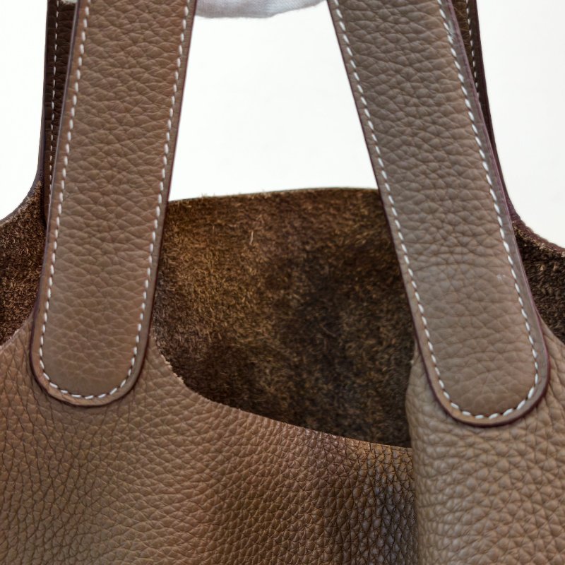 爱马仕/Hermes 菜篮子22 18大象灰togo皮银扣 Y刻 22*22*17cm 97新-18