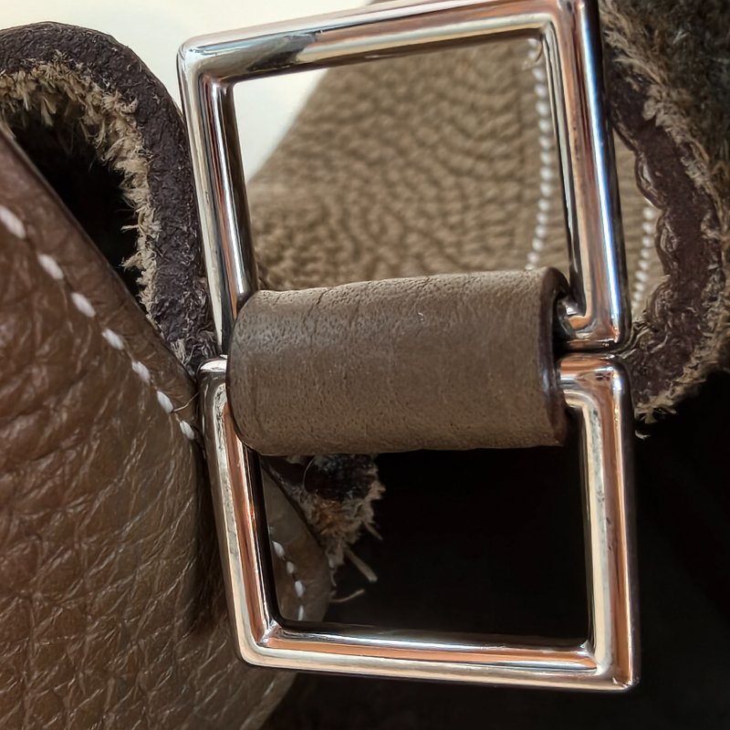 爱马仕/Hermes 菜篮子22 18大象灰togo皮银扣 Y刻 22*22*17cm 97新-20