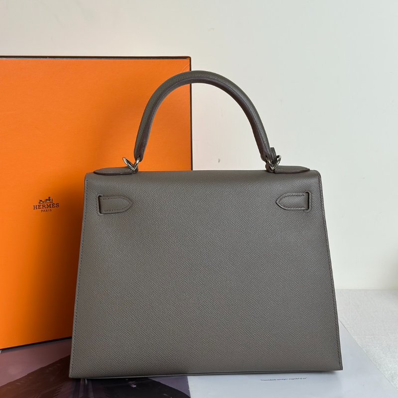 HERMES Kelly 28 - 錫器灰銀 A-4