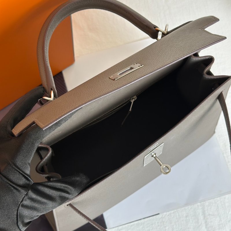 HERMES Kelly 28 - 錫器灰銀 A-8