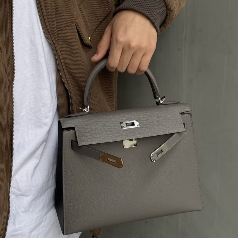 HERMES Kelly 28 - 錫器灰銀 A-10