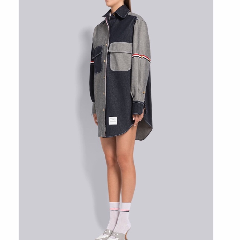 Thom Browne 女士 襯衫式長袖連衣裙IT-36 IT-38 IT-40碼-1