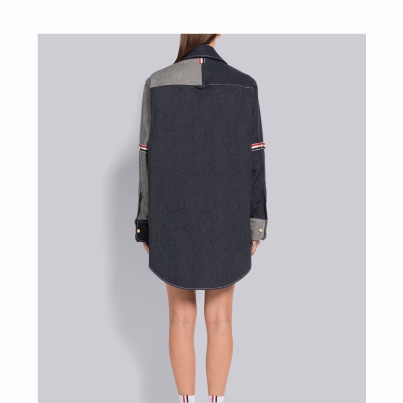 Thom Browne 女士 襯衫式長袖連衣裙IT-36 IT-38 IT-40碼-2