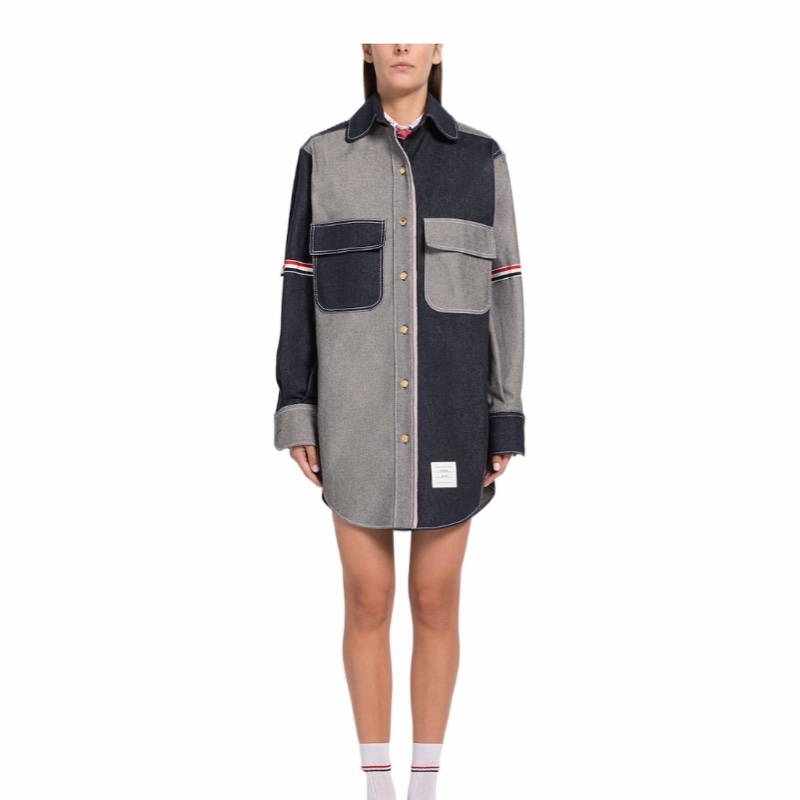 Thom Browne 女士 襯衫式長袖連衣裙IT-36 IT-38 IT-40碼-3