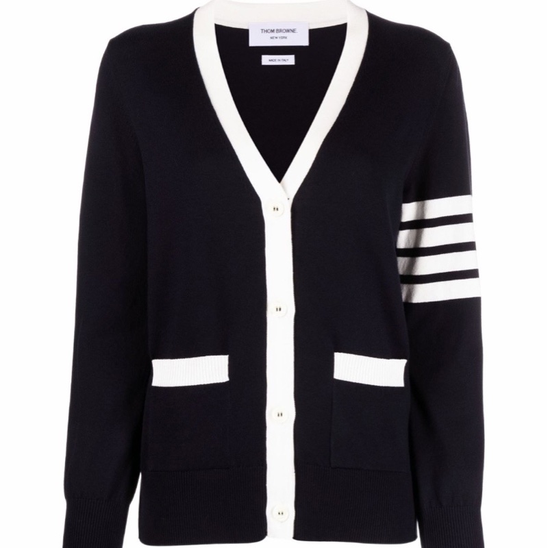 Thom Browne 女士 徽標針織開衫IT-42碼-0