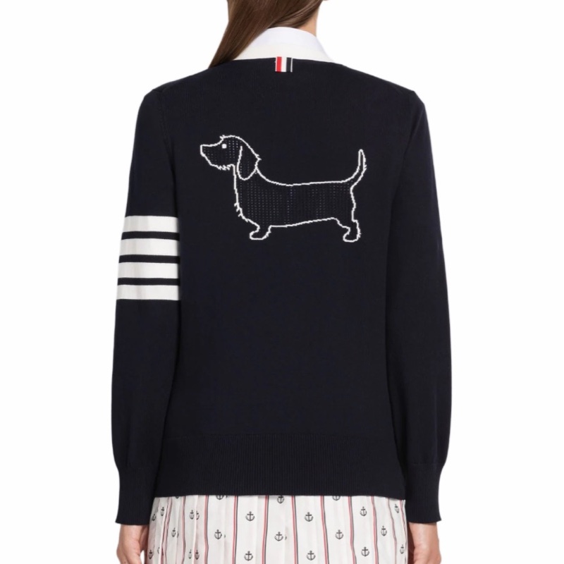 Thom Browne 女士 徽標針織開衫IT-42碼-1