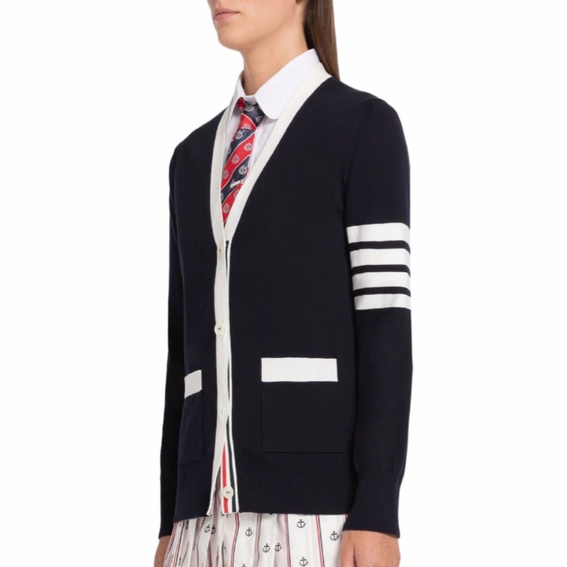Thom Browne 女士 徽標針織開衫IT-42碼-3