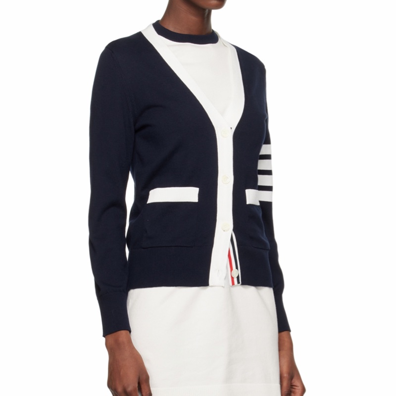 Thom Browne 女士 徽標針織開衫IT-42碼-4