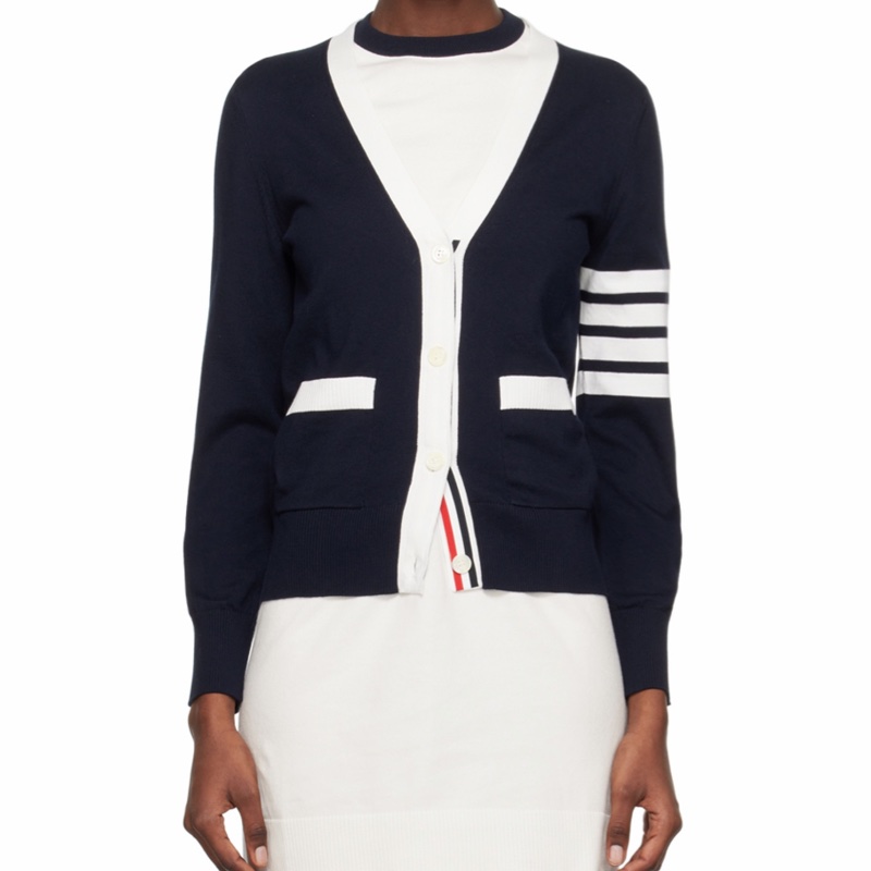 Thom Browne 女士 徽標針織開衫IT-42碼-5