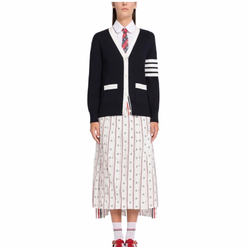 Thom Browne 女士 徽標針織開衫IT-42碼-6