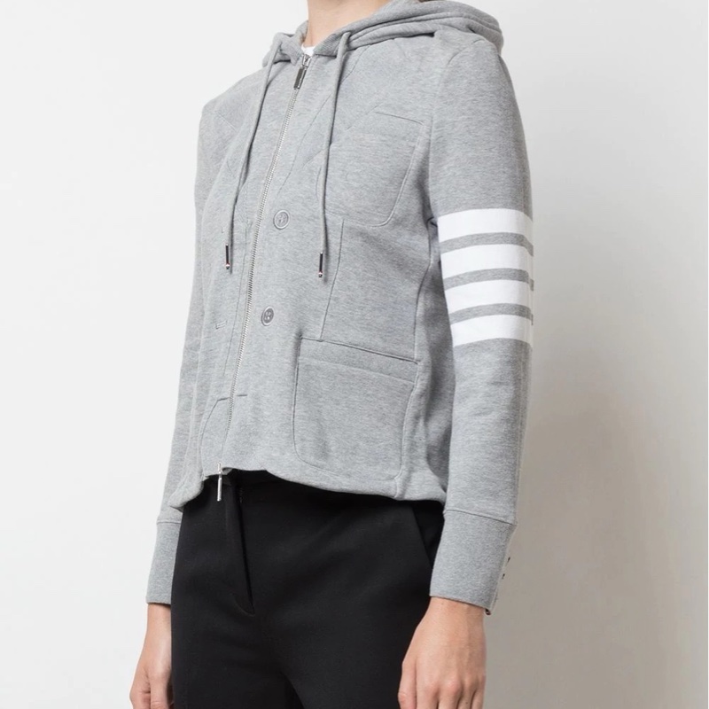 Thom Browne 女士 條紋連帽休閒夾克IT-40碼-2