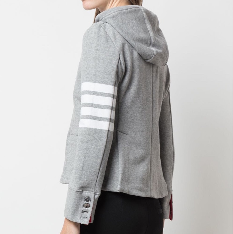Thom Browne 女士 條紋連帽休閒夾克IT-40碼-3