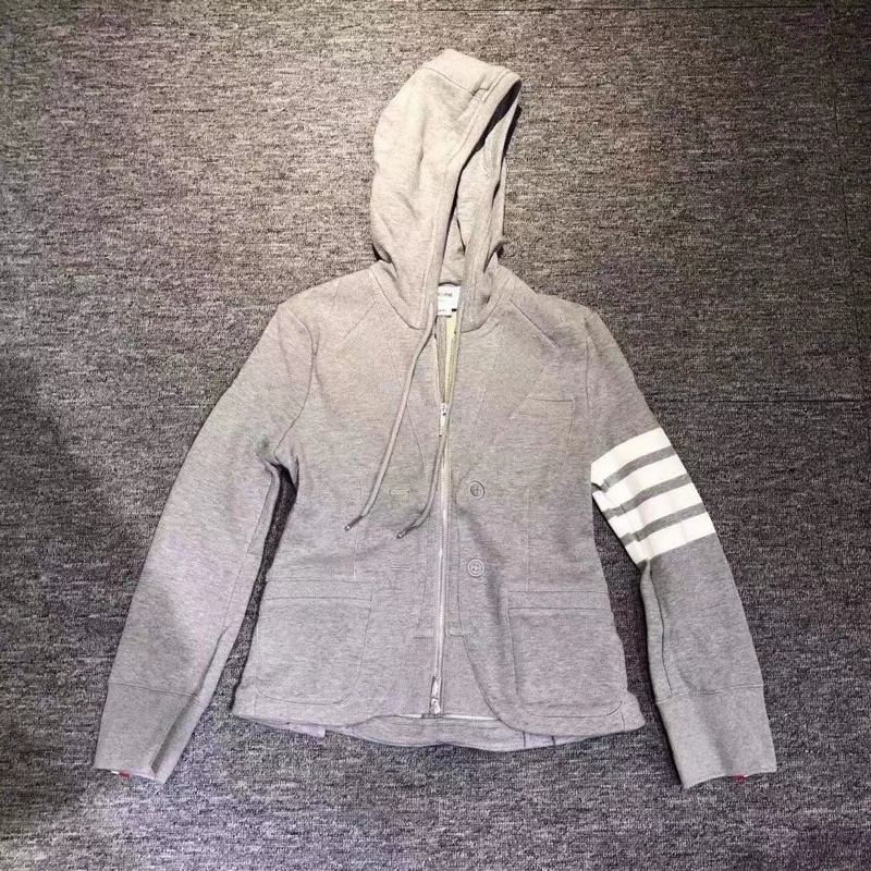 Thom Browne 女士 條紋連帽休閒夾克IT-40碼-4