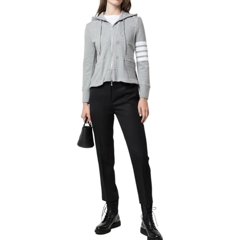 Thom Browne 女士 條紋連帽休閒夾克IT-40碼-6
