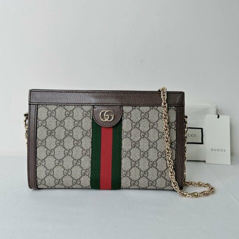 GUCCI Ophidia GG老花鏈帶包