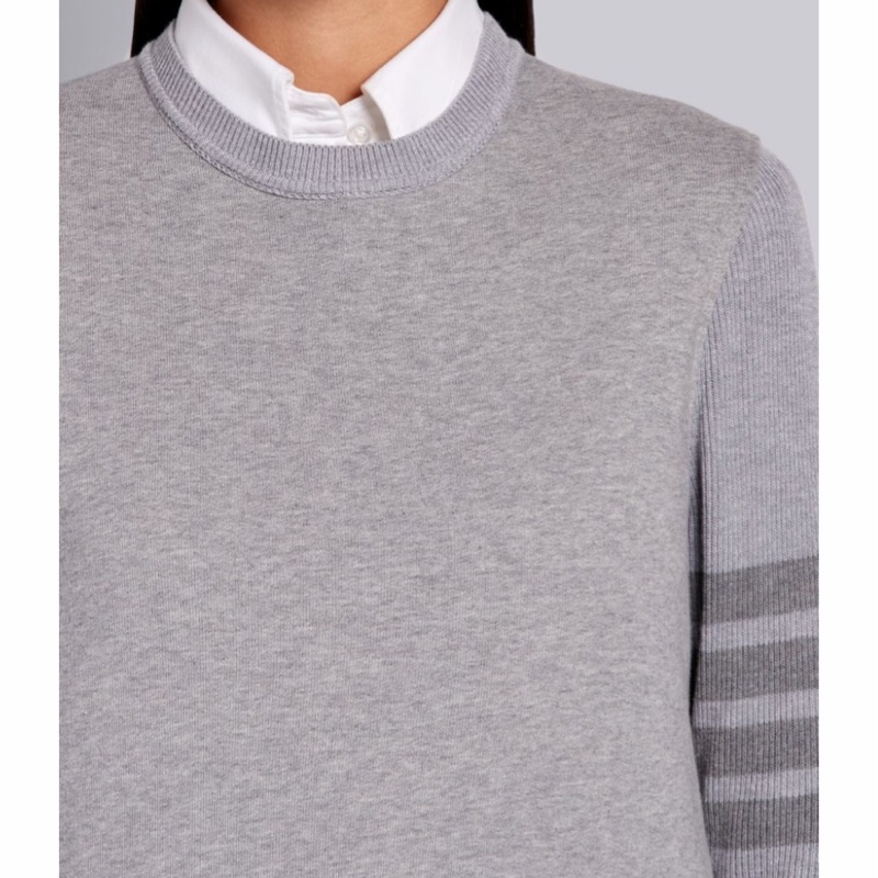 Thom Browne 女士 四條紋圓領套衫IT-38碼-2