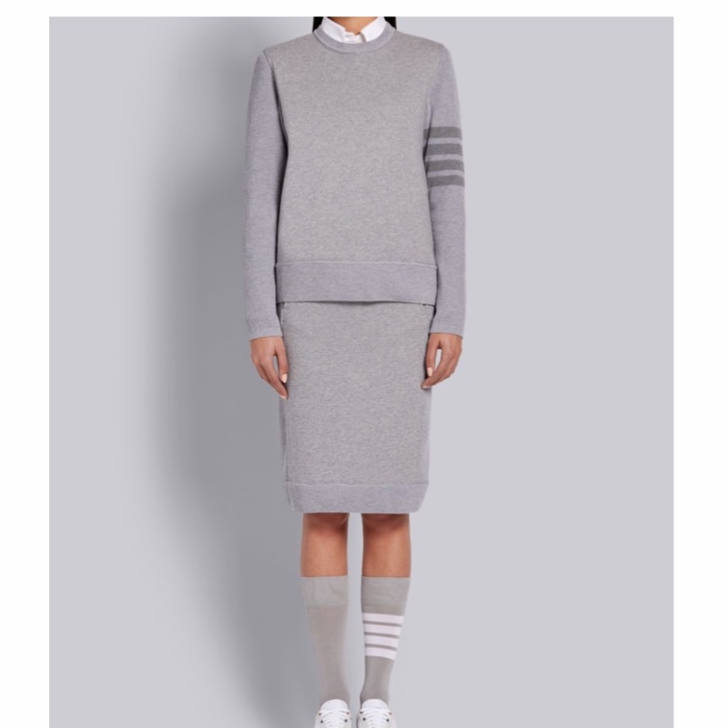 Thom Browne 女士 四條紋圓領套衫IT-38碼-5
