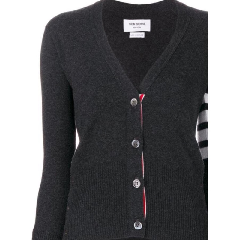 Thom Browne 女士 經典v領條紋袖開衫IT-36 IT-38 IT-40 IT-42碼-2