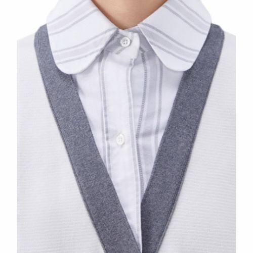 Thom Browne 女士 V領對比邊飾針織開衫IT-36 IT-38 IT-40 IT-42 IT-44碼-5