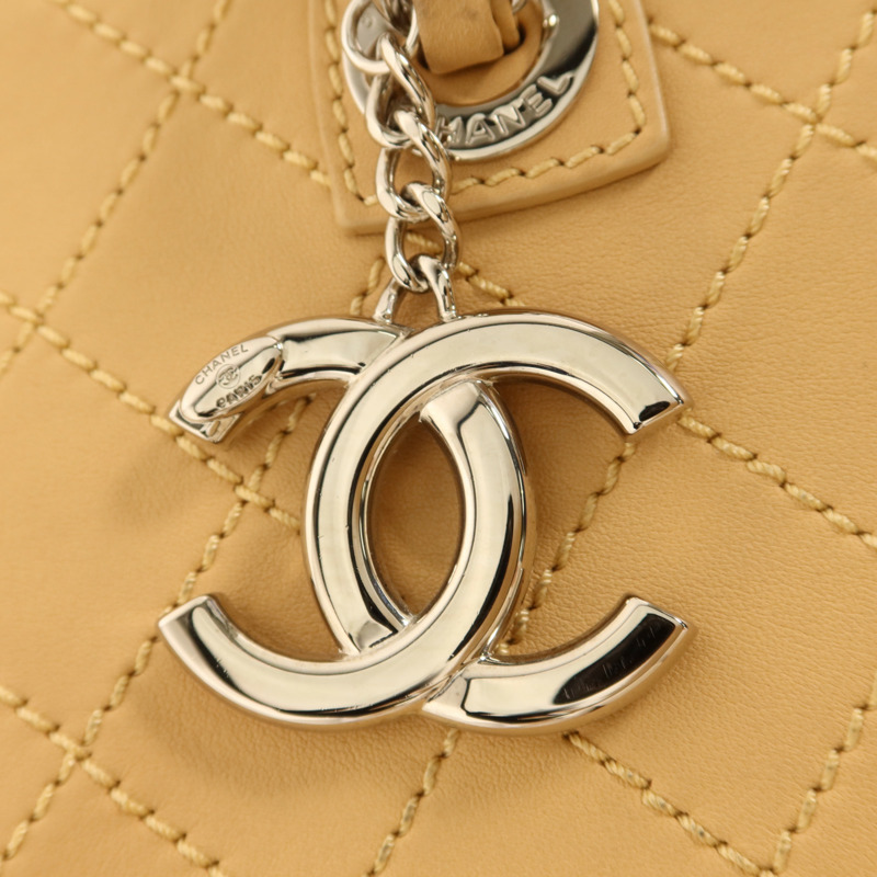 CHANEL 牛皮皮革2 Way Shoulder Bag銀扣手挽肩背兩用袋-8