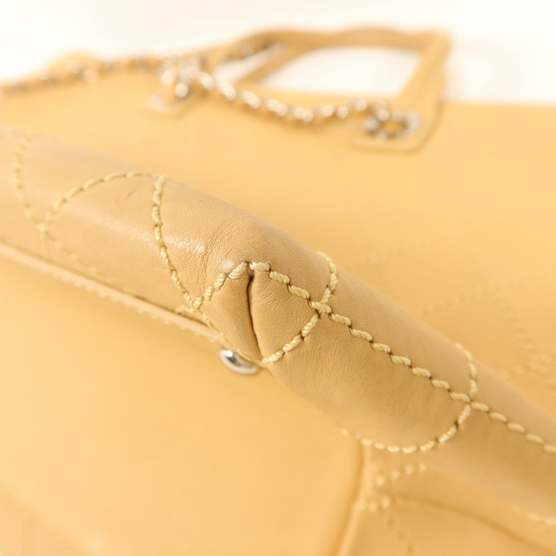 CHANEL 牛皮皮革2 Way Shoulder Bag銀扣手挽肩背兩用袋-12