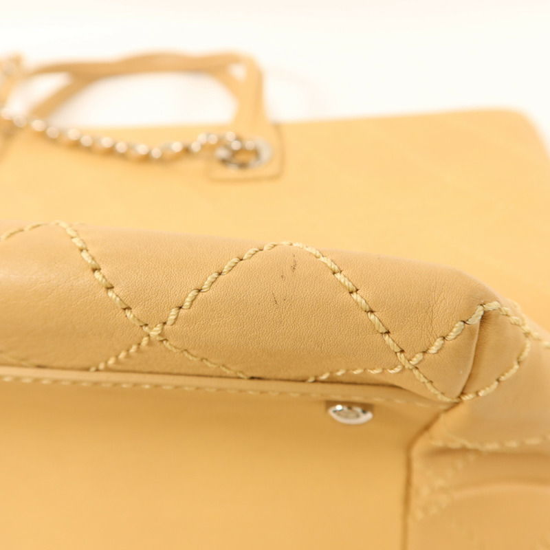 CHANEL 牛皮皮革2 Way Shoulder Bag銀扣手挽肩背兩用袋-14