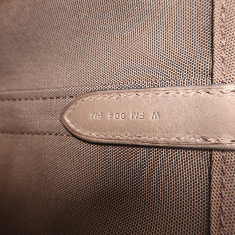 HERMES 帆布Grooming Bag銀扣手挽肩背兩用袋Rouge H/Chocolate-7