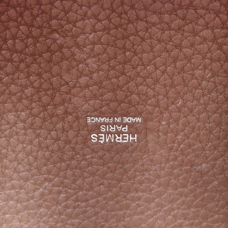 hermes款菜籃子18 celemence 牛皮大象灰 框q 尺寸18*18*13cm 年份:2013年 98新 一把鎖 一把鑰匙-9