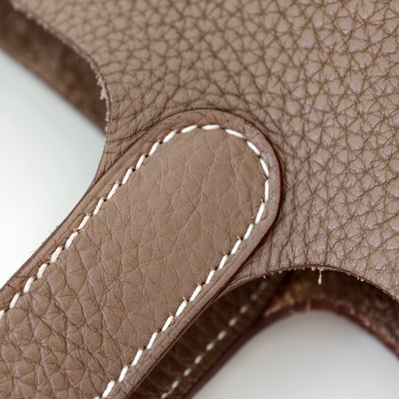 hermes款菜籃子18 celemence 牛皮大象灰 框q 尺寸18*18*13cm 年份:2013年 98新 一把鎖 一把鑰匙-17