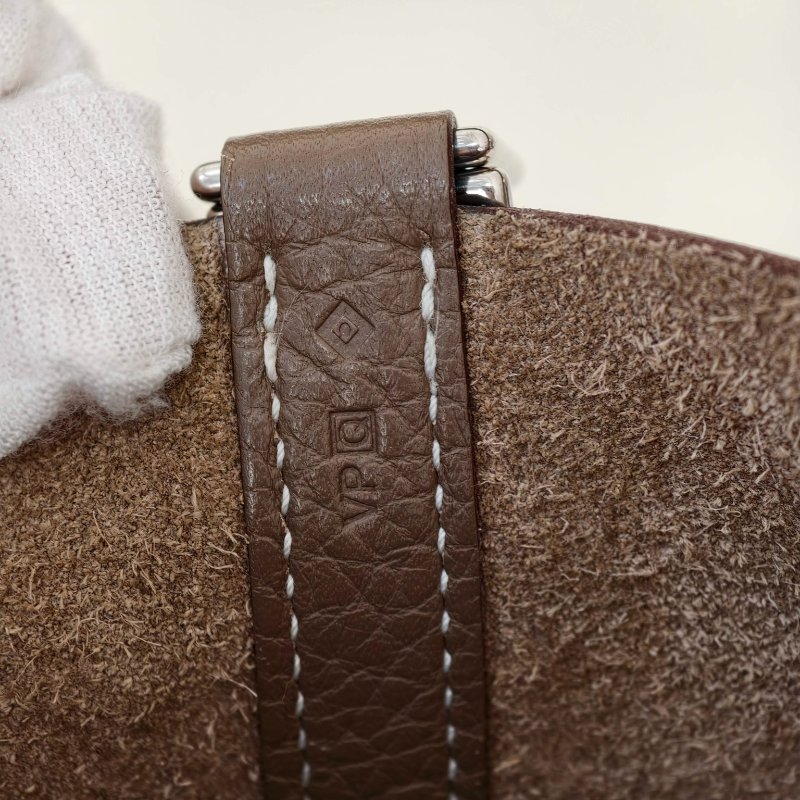 hermes款菜籃子18 celemence 牛皮大象灰 框q 尺寸18*18*13cm 年份:2013年 98新 一把鎖 一把鑰匙-23