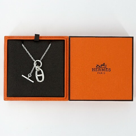 🔥全新💯愛馬仕豬鼻子項鍊 Hermes Chaine d'Ancre墜飾