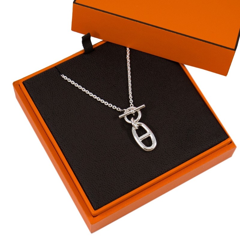 🔥全新💯愛馬仕豬鼻子項鍊 Hermes Chaine d'Ancre墜飾-2