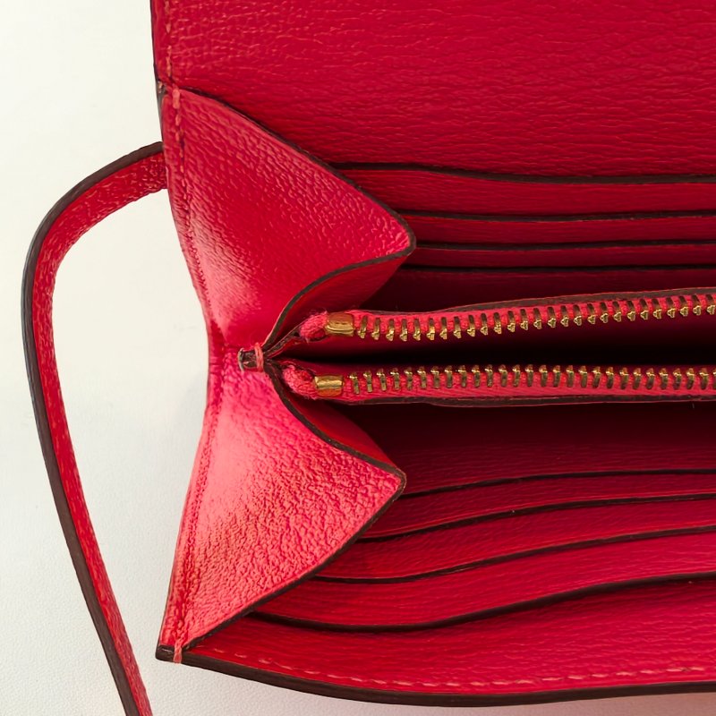 愛馬仕/Hermes kelly Togo 牛皮長款錢包 X刻 玫紅色 20*11.5*1.5cm 2016年 98新-10