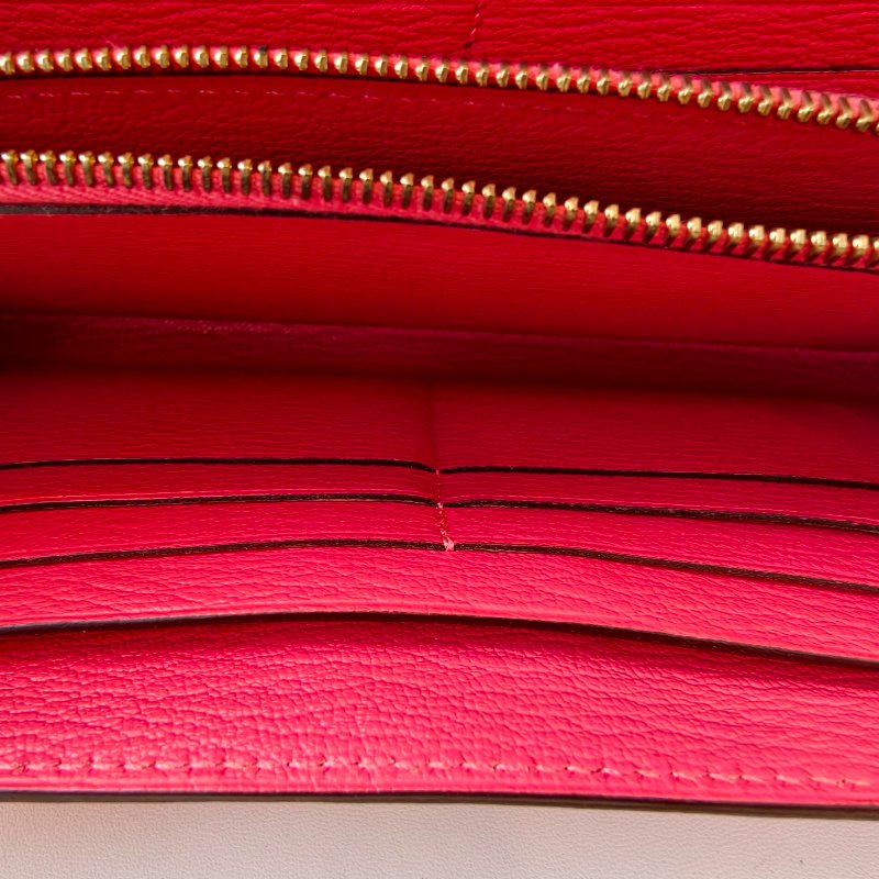 愛馬仕/Hermes kelly Togo 牛皮長款錢包 X刻 玫紅色 20*11.5*1.5cm 2016年 98新-13