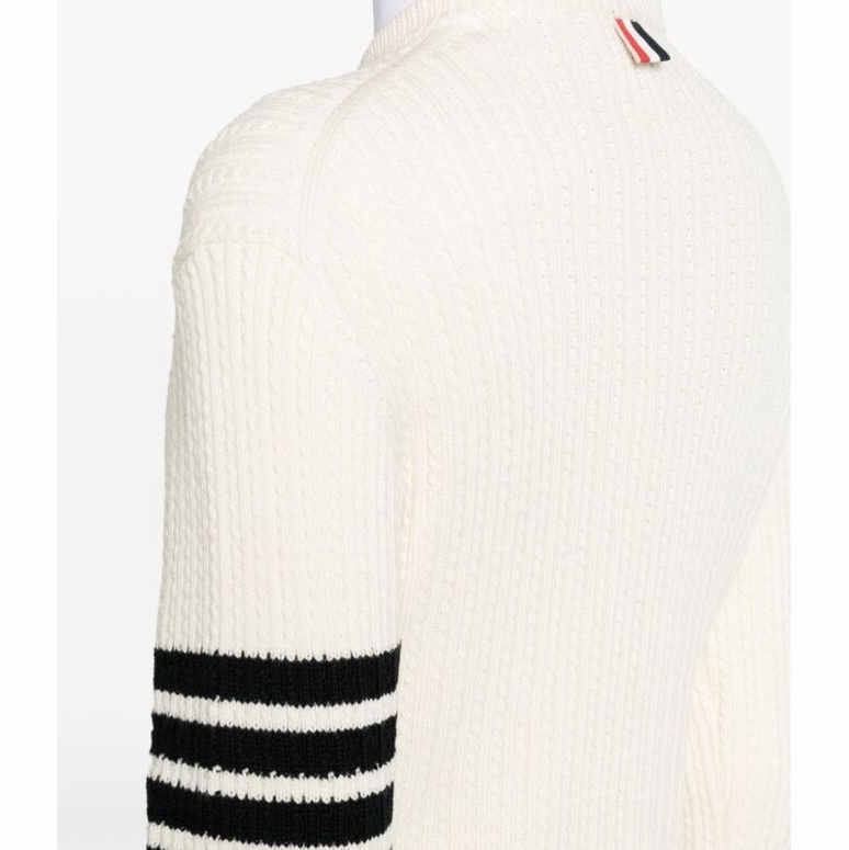 Thom Browne 女士 條紋細節羊毛針織毛衣IT-38碼-6