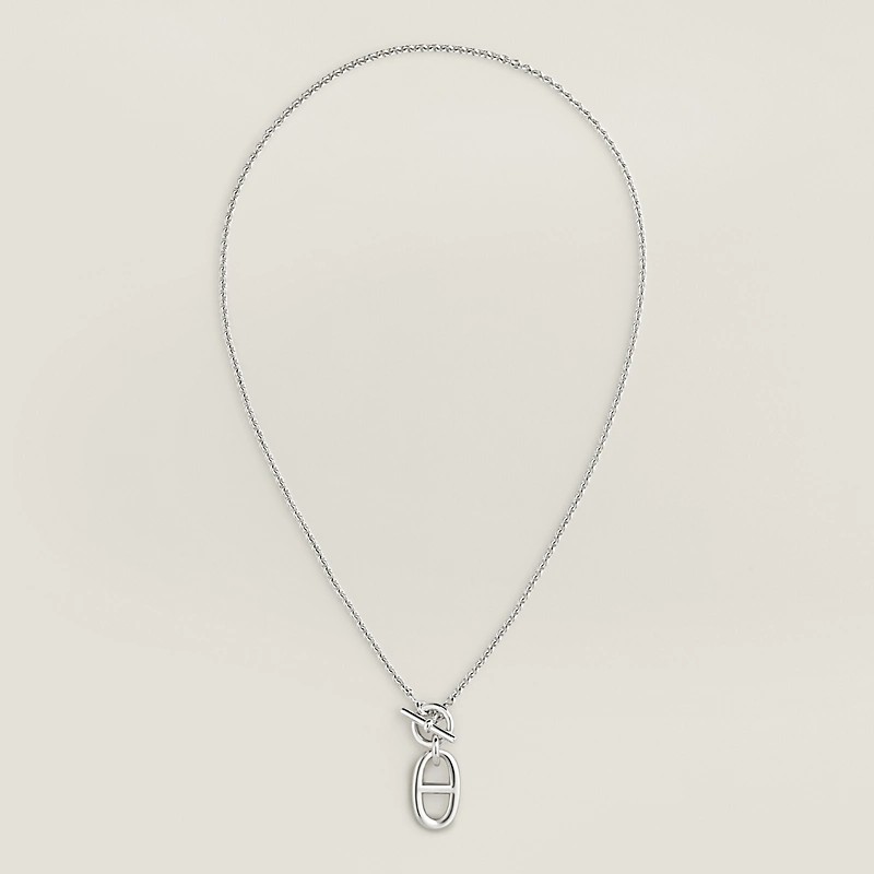 🔥全新💯 愛馬仕純銀豬鼻子項鍊 Chaine d'Ancre墜飾-6