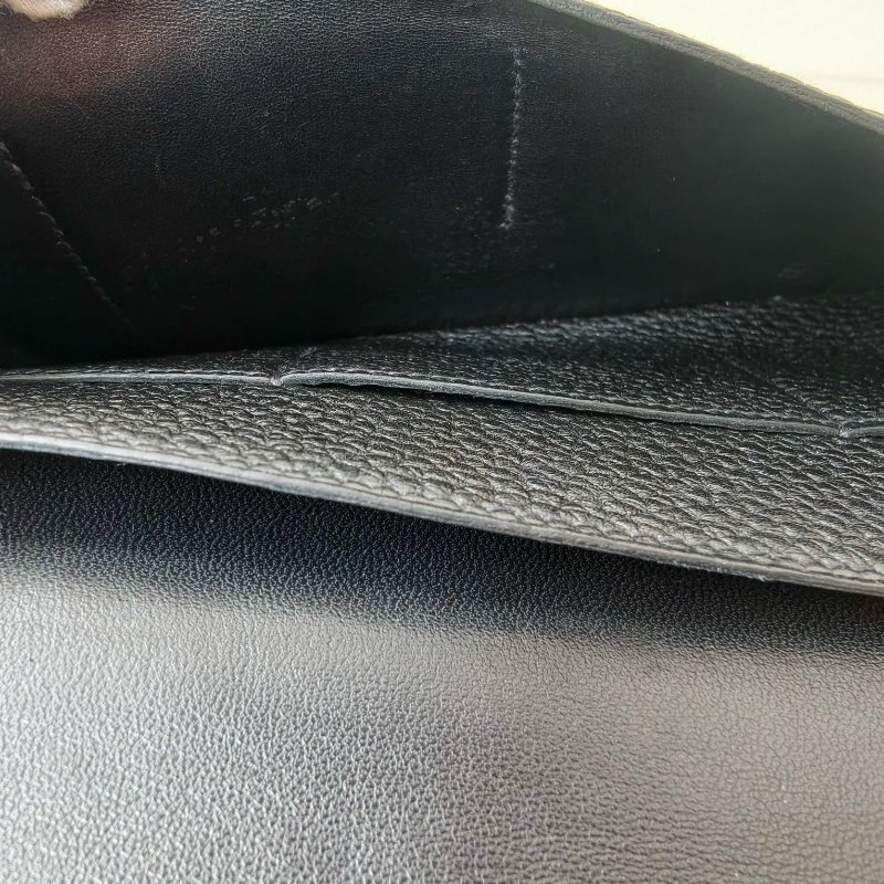 Hermes 愛馬仕celemence 牛皮黑色錢包 框M 長20cm 2009年 97新-5