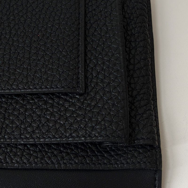 Hermes 愛馬仕celemence 牛皮黑色錢包 框M 長20cm 2009年 97新-13