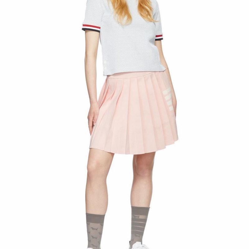 Thom Browne 女士 徽標百褶半身裙IT-36 IT-40碼-2