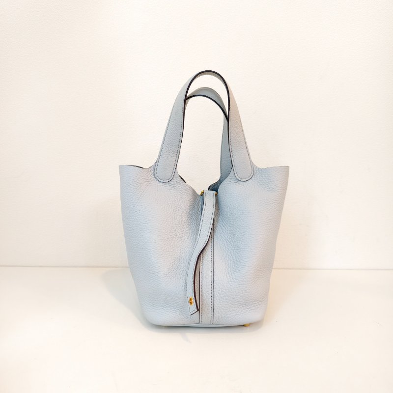 Hermes 愛馬仕 菜籃子picotin 18 菜籃子 聖杯藍 Z刻 2021年 一把鎖頭一把鑰匙-1