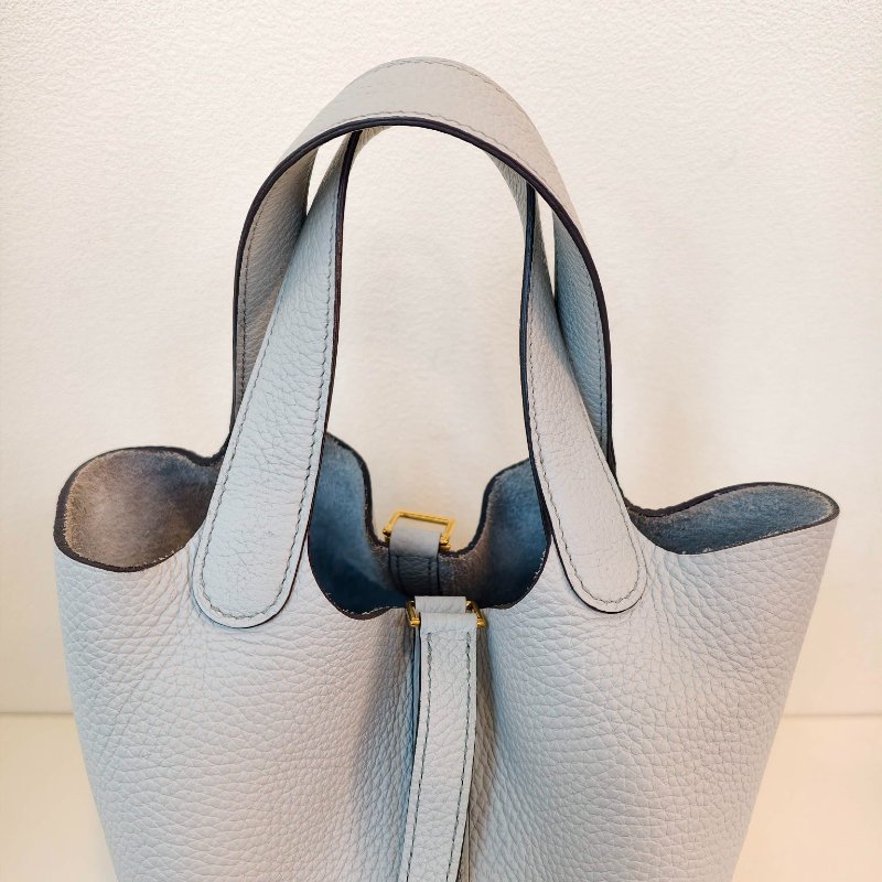 Hermes 愛馬仕 菜籃子picotin 18 菜籃子 聖杯藍 Z刻 2021年 一把鎖頭一把鑰匙-24