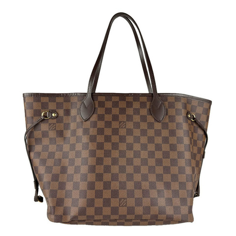 路易威登 Damier Neverfull MM 手提包，Ebene 帆布材質，男女款，N40599，免運費，Z8796