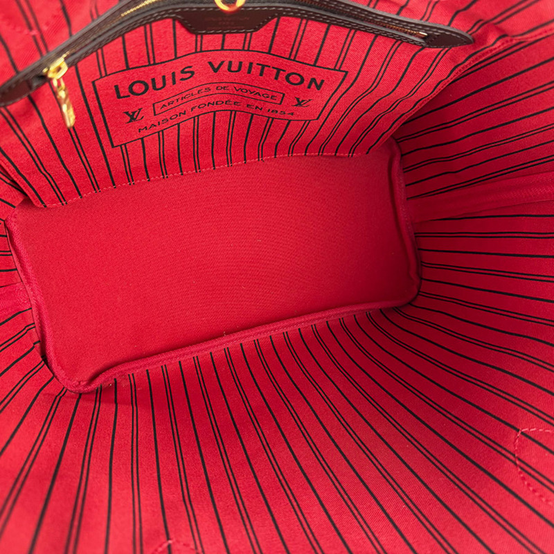 路易威登 Damier Neverfull MM 手提包,Ebene 帆布材質,男女款,N40599,免運費,Z8796-4