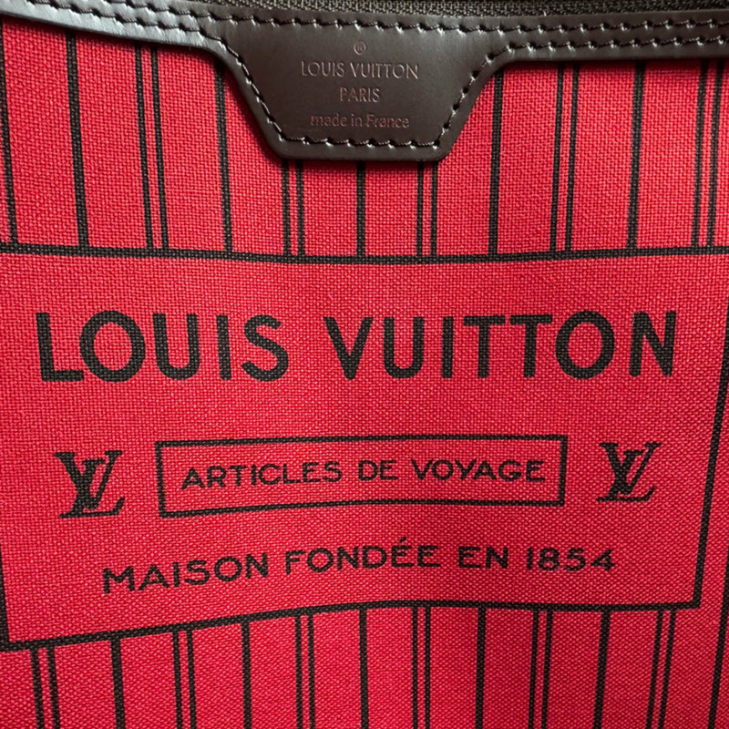 路易威登 Damier Neverfull MM 手提包,Ebene 帆布材質,男女款,N40599,免運費,Z8796-11