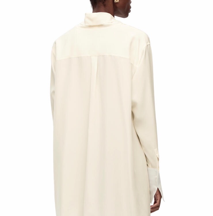 Loewe 女士 Anagram 領夾式真絲襯衫38F FR-34 FR-36 FR-38碼-3