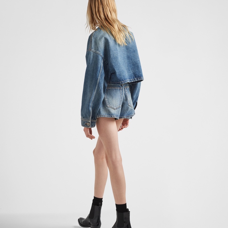 Prada 女士 徽標細節牛仔外套IT-36 IT-42碼-3