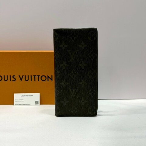 LV BRAZZA 黑花對開長夾